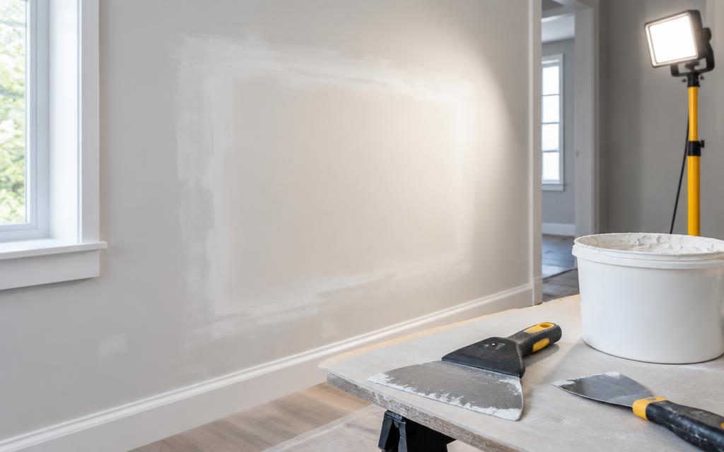 Illustrative example of drywall & repairs work